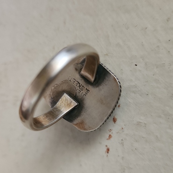 Rare NWOT Native American Navajo  Australian Variscite & Sterling Ring 💍 💚 - Picture 8 of 17